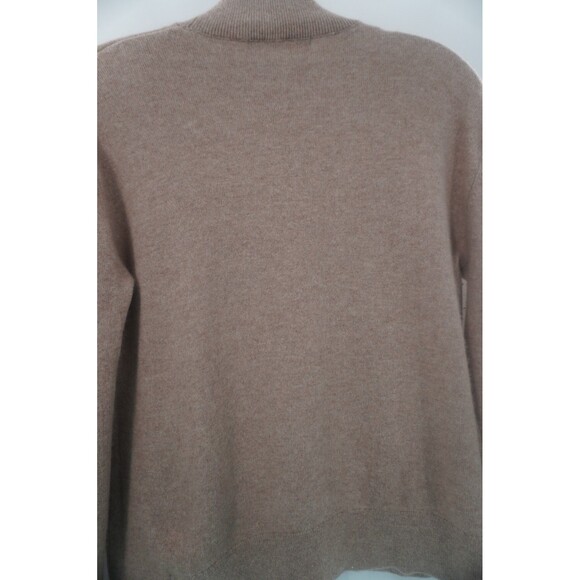 Quince Women100% Cashmere Mock Neck Sweater Beige Raglan Quiet Luxury Comfy Sz S - Picture 9 of 10